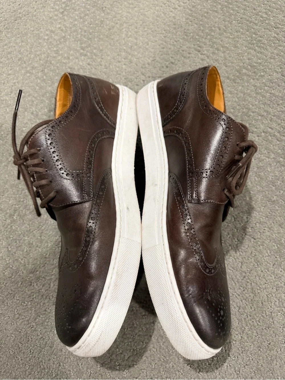 Men's Magnanni Albert Brown Wingtip Leather Casual Dress Shoes Size: 11